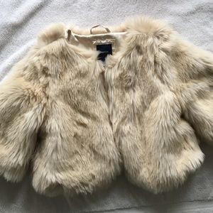 Faux fur girls cape