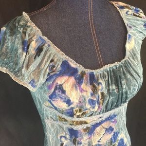 Wet Seal Lacy Blue Top -Large