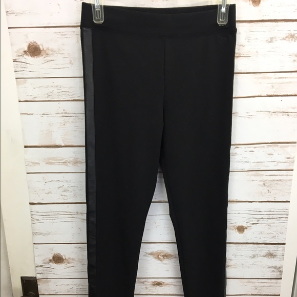 Victoria's Secret Leather Trimmed Leggings Small