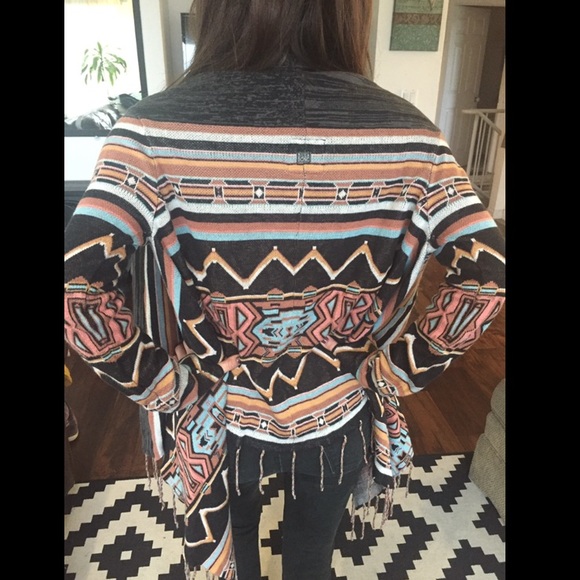 Billabong Sweaters - Billabong Aztec Shawl Sweater