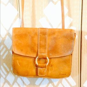 Brown Leather Cross Body Bag