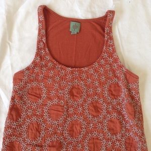 Anthro Embroidered tank top