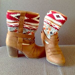 Aztec Print Boots