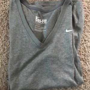 Gray Nike Dry Fit shirt