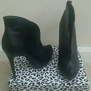Black Open Slit Liliana Booties
