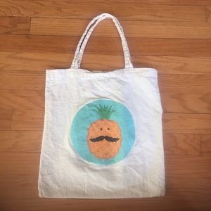 Pineapple Mustache Tote Bag