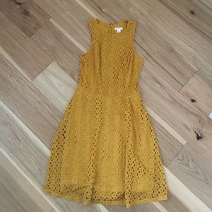 Mustard yellow knee length dress