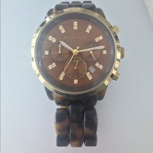 Michael Kors tortoise shell watch