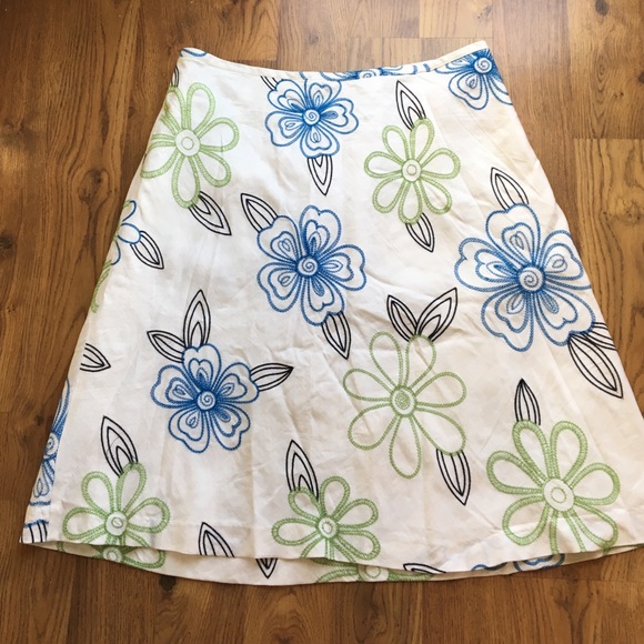 Floral Embroidered Skirt