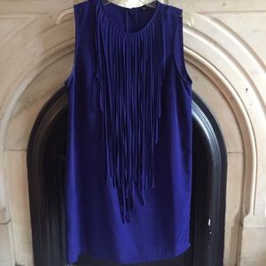 Zara Royal Blue Fringe Shift Dress