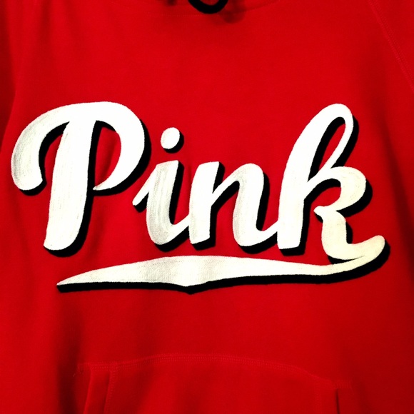 ❌SOLD❌Victoria's Secret PINK red hoodie - Picture 2 of 3