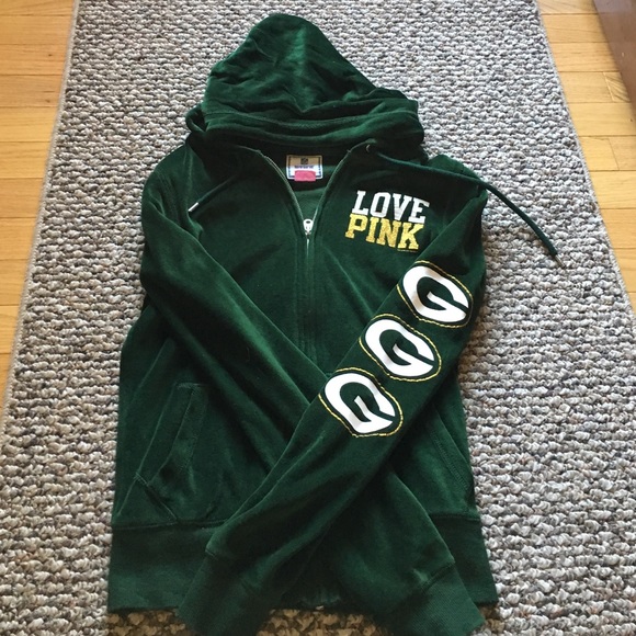 Green Bay Packers zip down hooded shirt