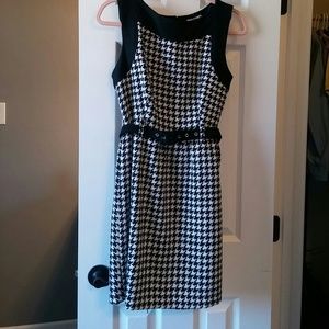 Houndstooth print dress