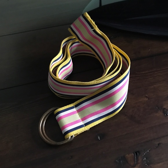 J. Crew Striped Cloth Belt