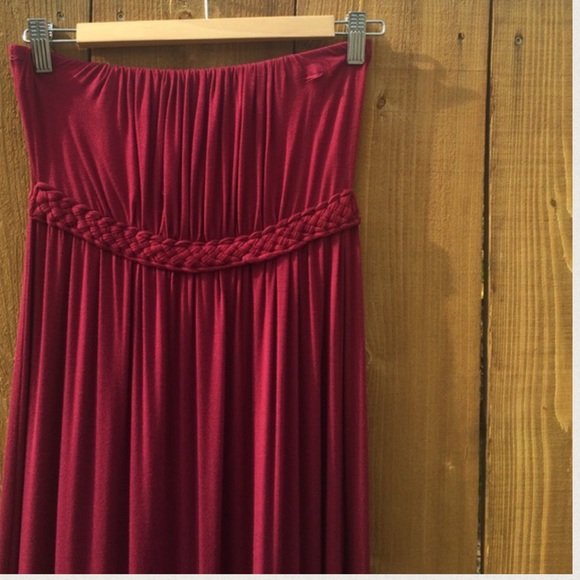 Maroon maxi dress