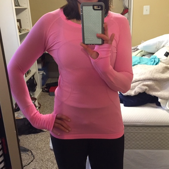 Lululemon Swiftly long sleeve size 6 neon pink