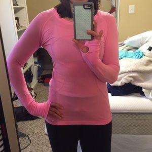 Lululemon Swiftly long sleeve size 6 neon pink