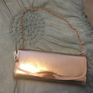 Rose gold clutch