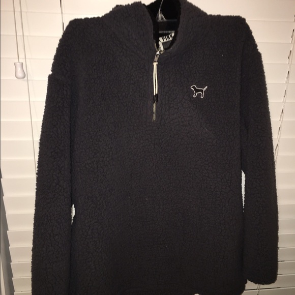 GRAY PINK SHERPA HOODIE