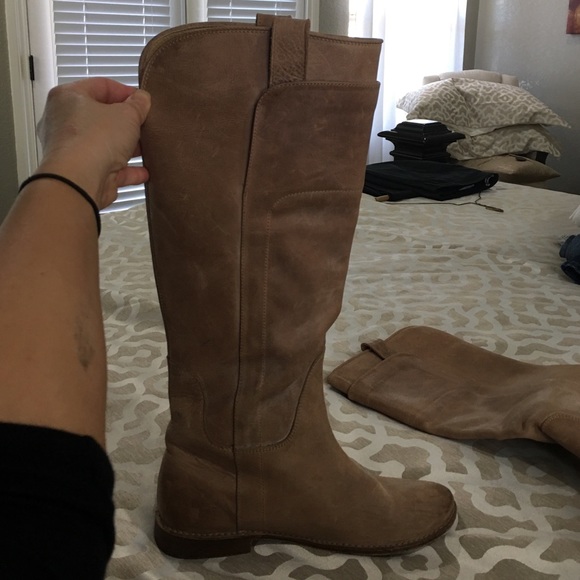 Gorgeous taupe Frye Paige Riding boots, like new