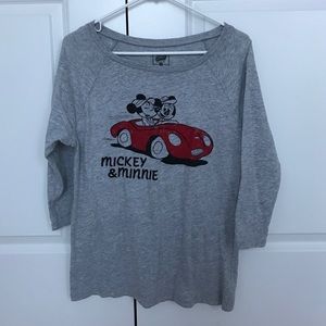 NWOT Mickey and Minnie Collectibles Gray Shirt