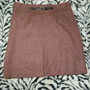 Ann Taylor Loft Size 10 Red Brown Wool Skirt
