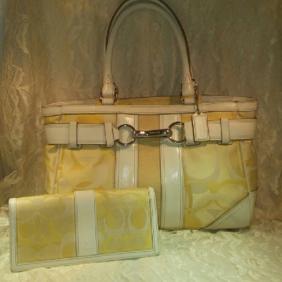 Coach Yellow Hampton Optical Purse and Wallet