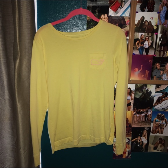 Yellow long sleeve vineyard vines shirt