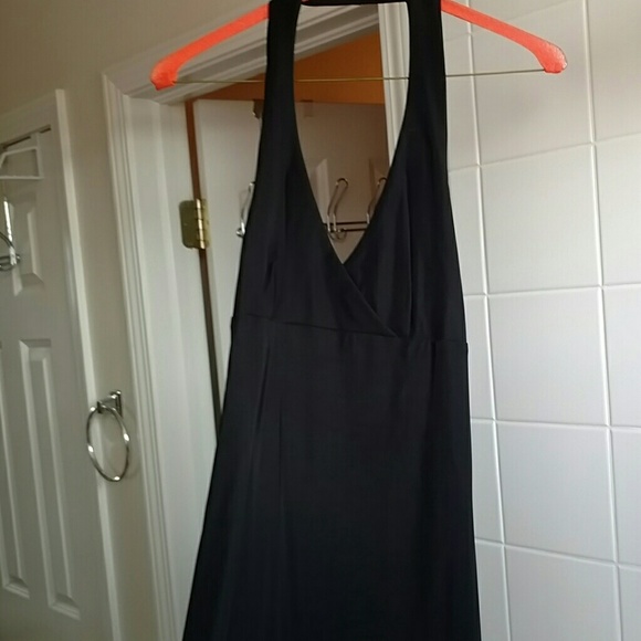 Sexy black halter dress