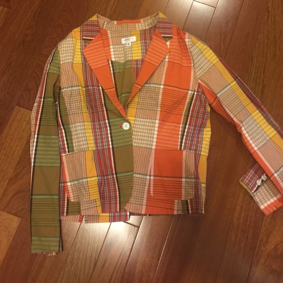 Isaac Mizrahi XXL plaid blazer