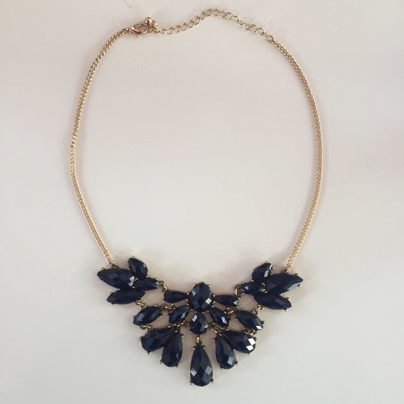 Navy and gold necklace