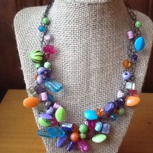 Colorful hand made necklace!