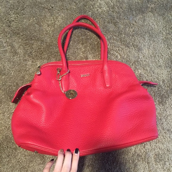Red DKNY Tribeca triple zip satchel - Picture 2 of 4