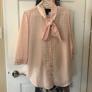 Pink and white blouse