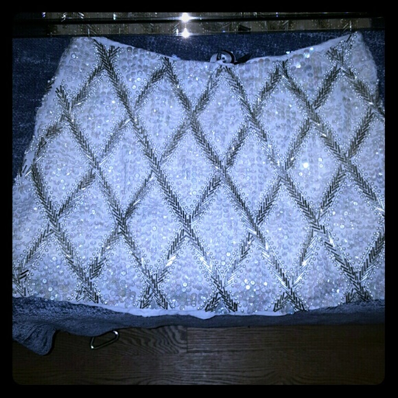 Beaded mini skirt