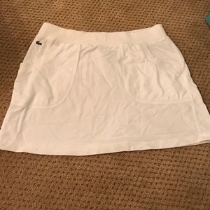 Lacoste white cotton mini skirt