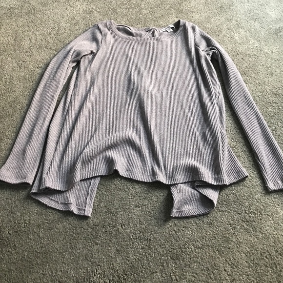 cute long sleeve backless shirt