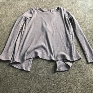 cute long sleeve backless shirt