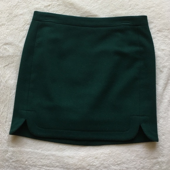 Forest green J. Crew mini skirt