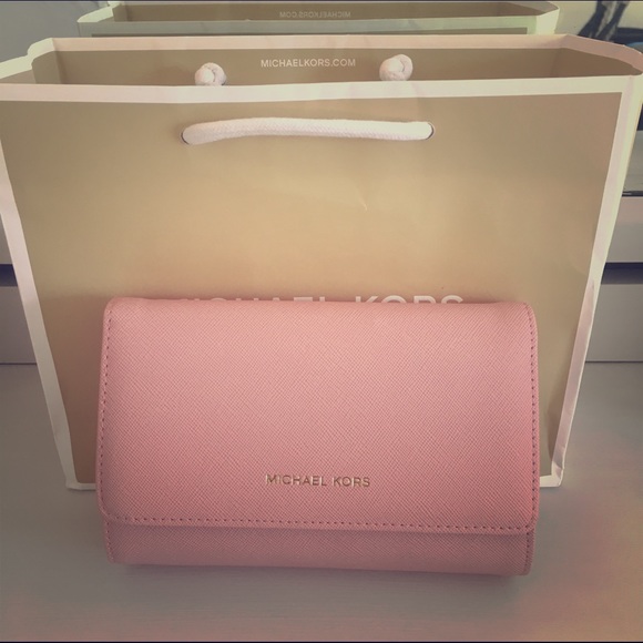 Pink MK Mirrored Clutch