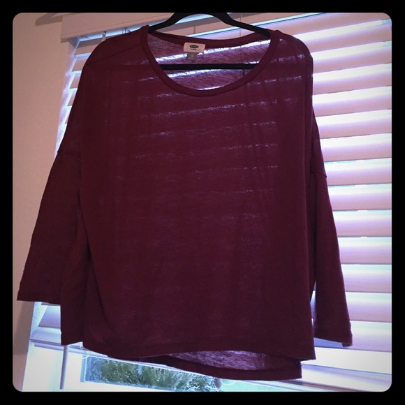 Dark red long sleeve shirt