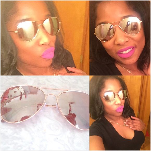 RESTOCKED NWT 5X HP ❤️ Mirrored Rose Gold Sunnies - Picture 2 of 3