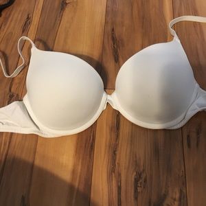 White 34C Pink Victoria Secret Bra