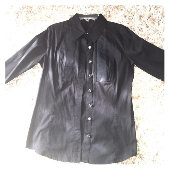 Express fitted Black Button Down dress shirt!!