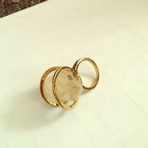 Golden yellow diamond ring