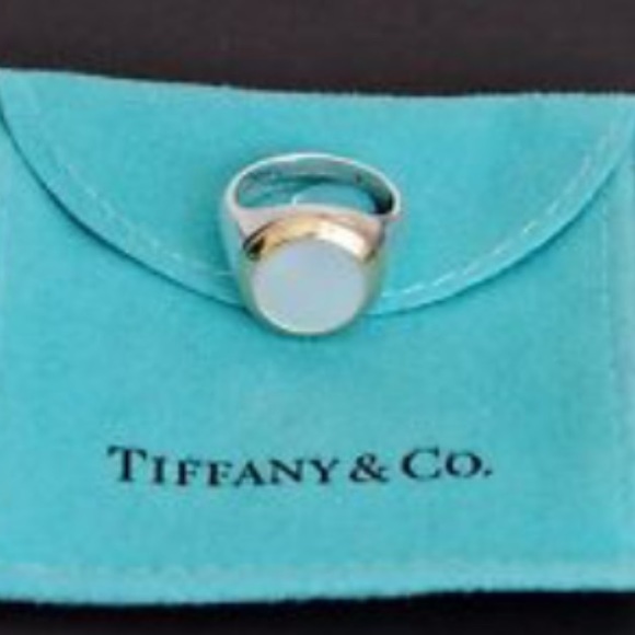 Authentic Tiffany & Co mother of pearl ring