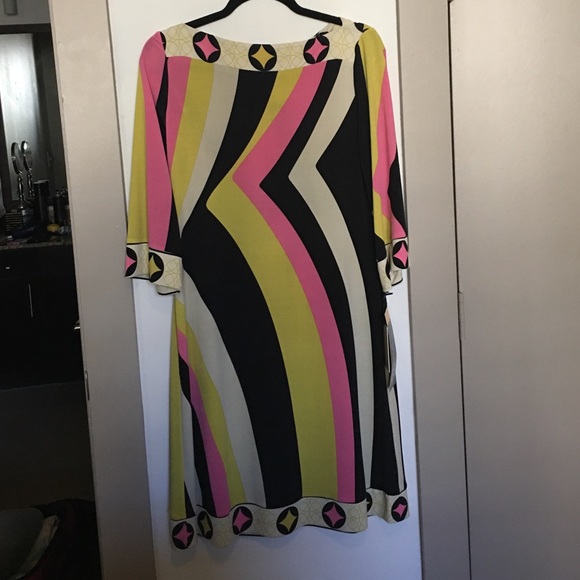Geometric Matte Jersey Dress - Picture 1 of 2