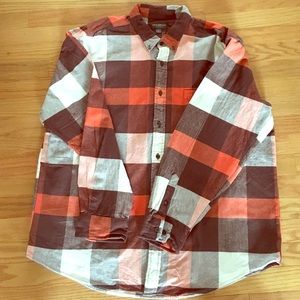 Orange and brown men's flannel XXL shirt