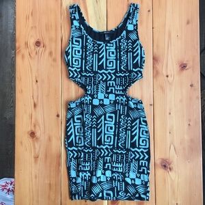 Tribal print cut out FOREVER 21 dress