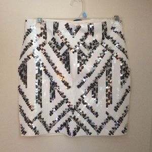 Express Sequin Mini Skirt